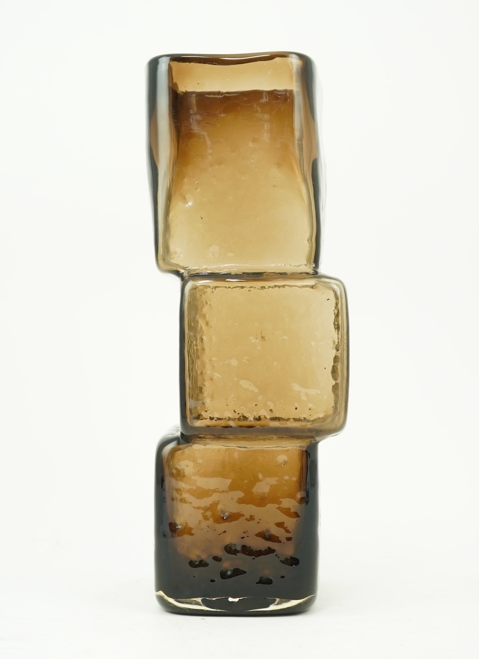 Whitefriars: A Textured range 'Drunken Bricklayer' vase designed by Geoffrey Baxter